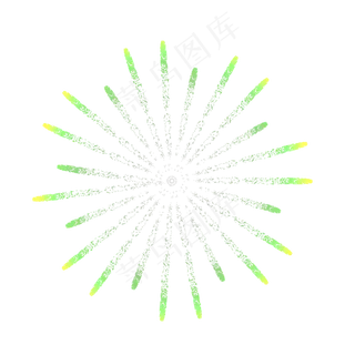 绿色烟花创意矢量图,免抠元素