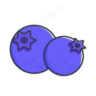 卡通蓝莓清凉矢量图