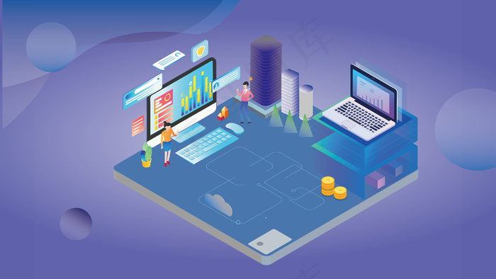 互联网科技概念2.5d