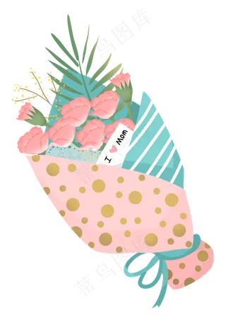 母亲节一束康乃馨鲜花送给母亲