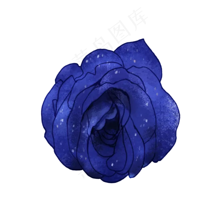 蓝色玫瑰(2000X2000(DPI:300))psd模版下载