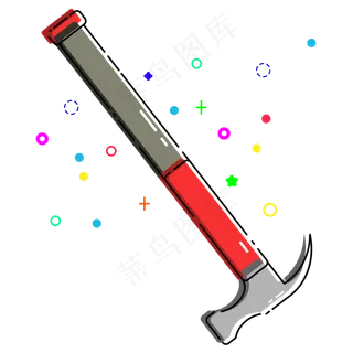 MBE风格锤子矢量免抠png