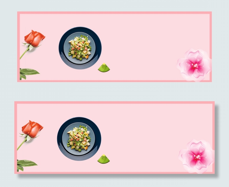 粉色英伦风美食麦片淘宝banner(1928*700px 	       )psd模版下载