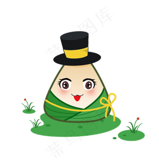 端午节绿色系粽子图片