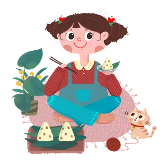 中国传统节日端午节吃粽子