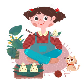 中国传统节日端午节吃粽子