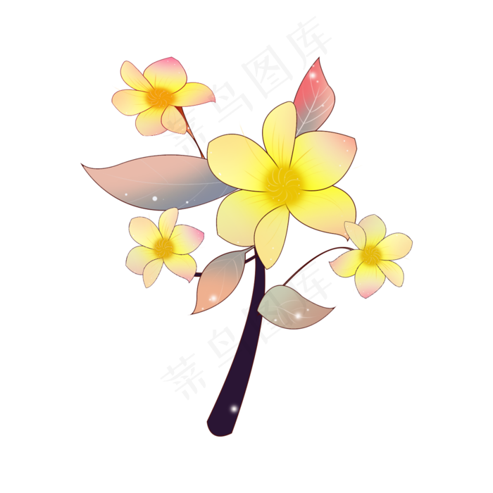 含苞待放花朵插画