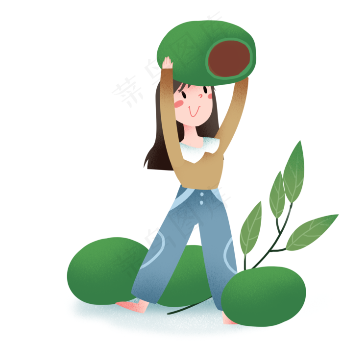 清明节青团女孩