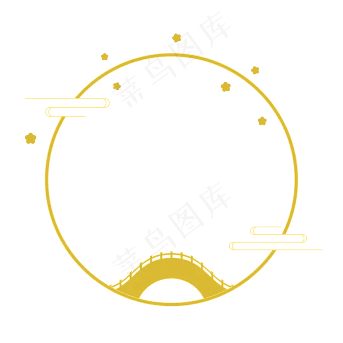 国潮风七夕边框(2084*2084px 300 dpi )ai矢量模版下载