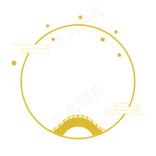 国潮风七夕边框