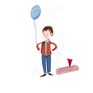 儿童节清新可爱男孩