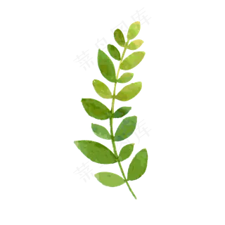 水墨风叶子矢量素材