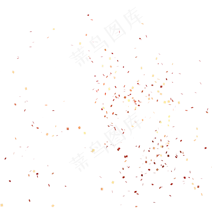 彩色节日彩带碎片漂浮PNG素材,免抠元素(2000*2000px 300 dpi )psd模版下载