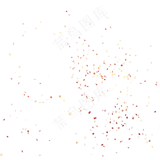 彩色节日彩带碎片漂浮PNG素材,免抠元素