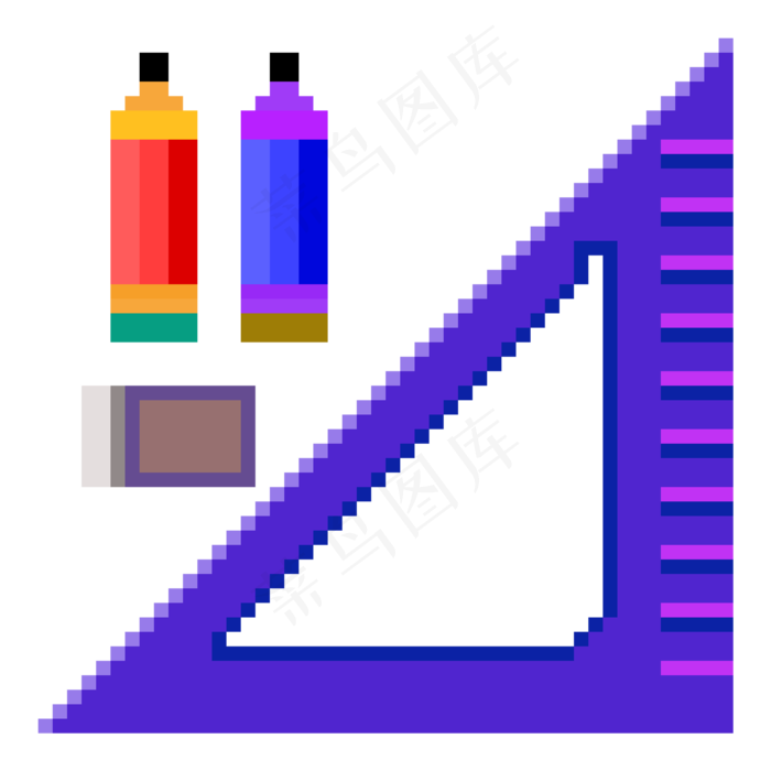 像素风格格尺画笔(2000X2000(DPI:72))psd模版下载