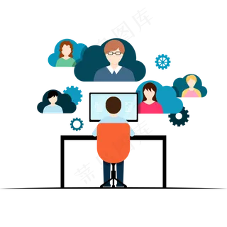 远程办公会议,免抠元素