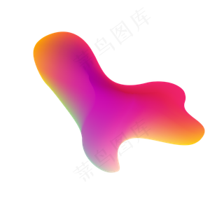 流体渐变图形元素,免抠元素
