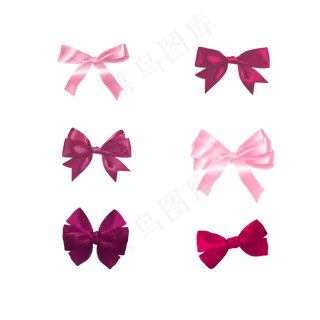 粉色丝带创意蝴蝶结,免抠元素