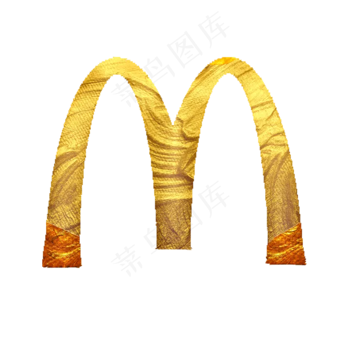 黄金流行文化装饰M,免抠元素(2500*2500px 300 dpi )psd模版下载