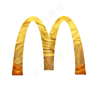 黄金流行文化装饰M,免抠元素