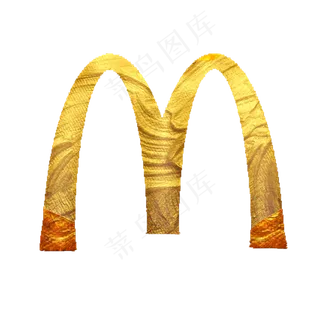 黄金流行文化装饰M,免抠元素