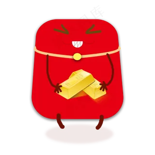 618电商卡通风格红包png下载