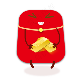 618电商卡通风格红包png下载