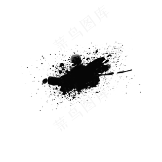 黑色的毛笔笔触笔刷 黑色的毛笔笔触笔刷
