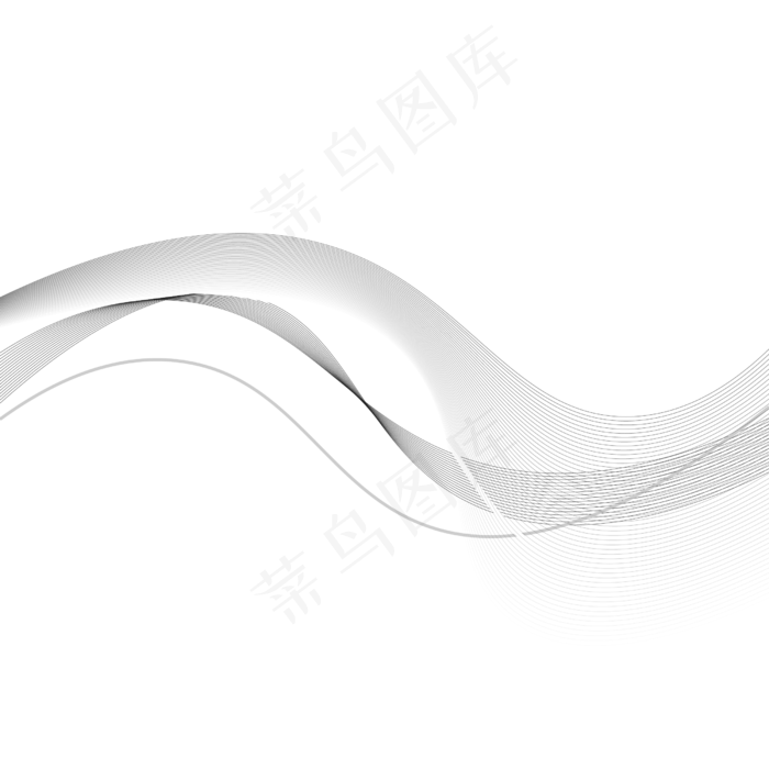矢量黑白流线背景,免抠元素