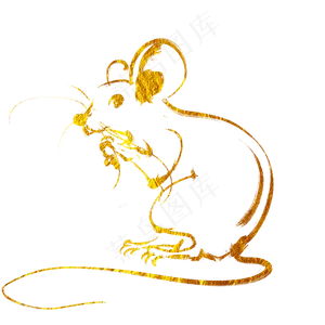 新年鼠年中国风老鼠,免抠元素