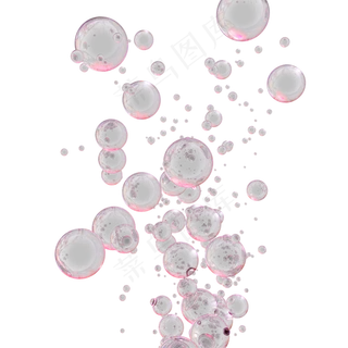 粉色圆形气泡png,免抠元素