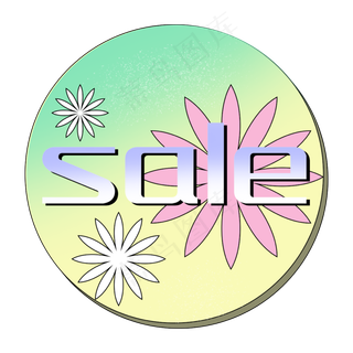 优惠券促销标签打折折扣渐变绿色