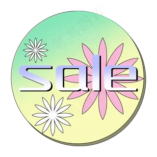 优惠券促销标签打折折扣渐变绿色