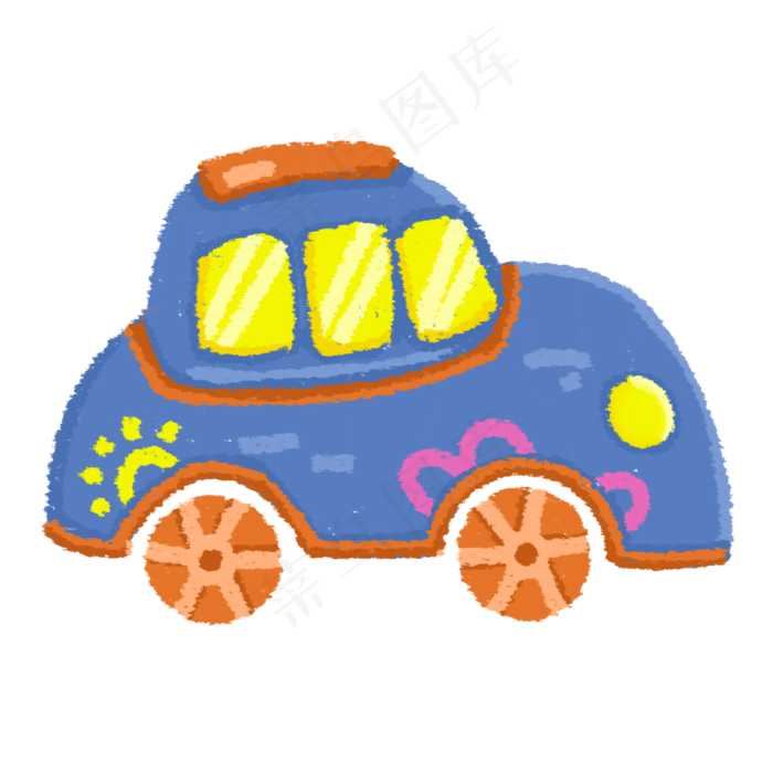 卡通儿童汽车(2000X2000(DPI:300))psd模版下载