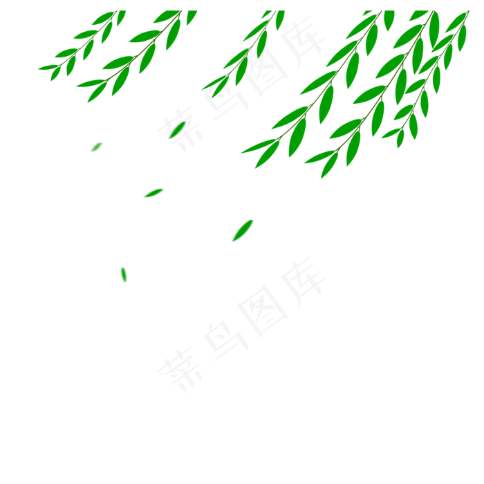 春天垂柳柳叶柳树枝,免抠元素