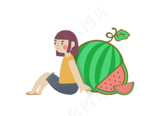 卡通手绘夏天素材