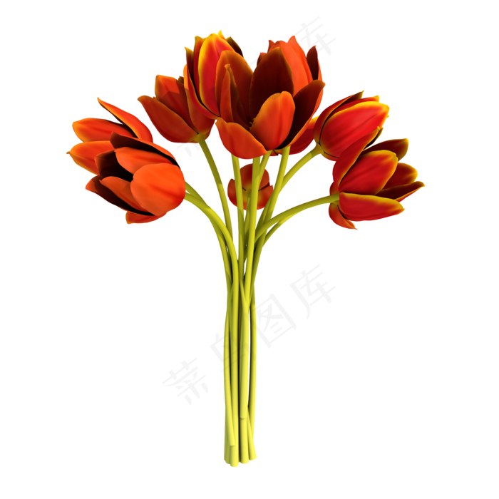 郁金香花束爱情浪漫可商用(2000X2000(DPI:300))psd模版下载