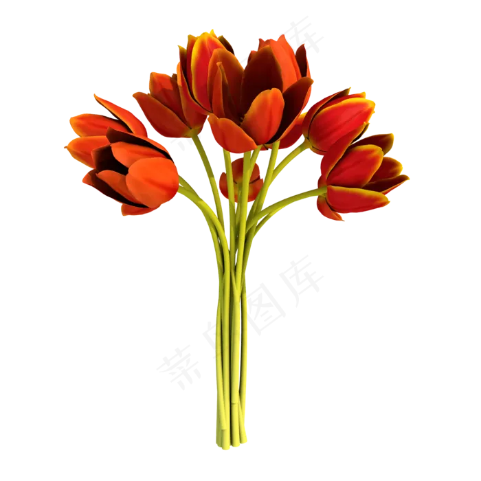 郁金香花束爱情浪漫可商用(2000X2000(DPI:300))psd模版下载