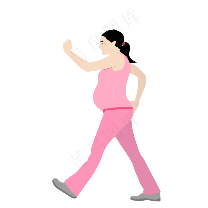 矢量手绘运动孕妇png图,免抠元素(4167*4167px 300 dpi )ai矢量模版下载