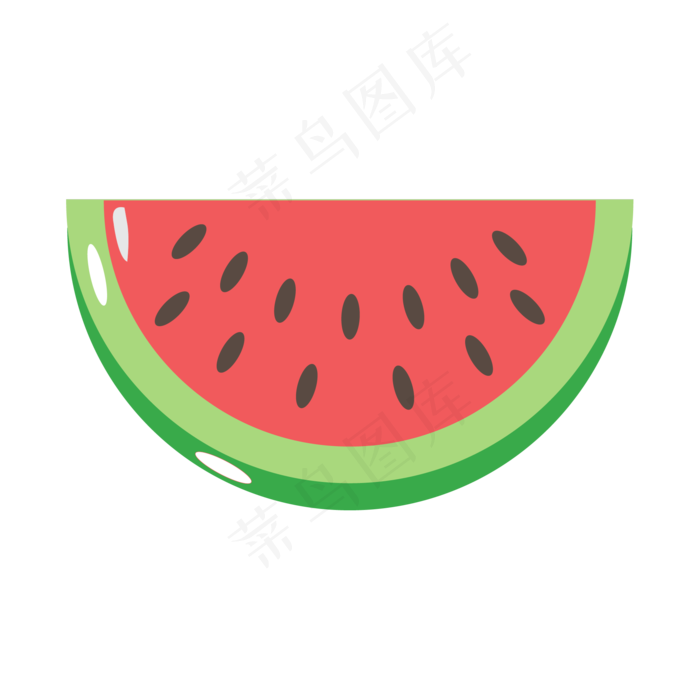夏季水果矢量半个西瓜
