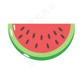 夏季水果矢量半个西瓜