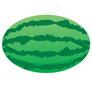 绿色的圆形西瓜零食