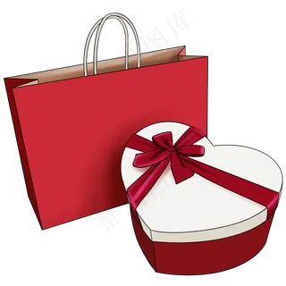 母亲节红色心形礼盒