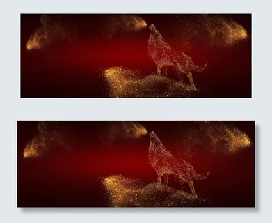 黑红大气金沙狼叫banner