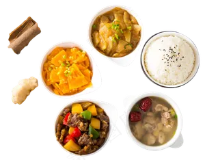 米饭鸡汤家常菜,免抠元素