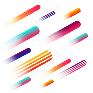 彩色漂浮圆角矩形