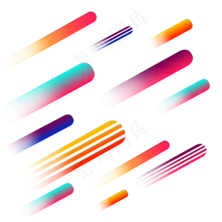 彩色漂浮圆角矩形