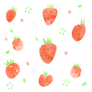 夏季草莓印花