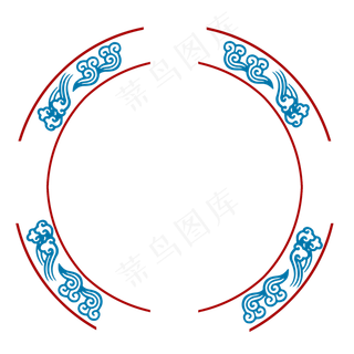 中国风边框祥云PNG素材,免抠元素