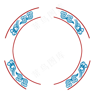 中国风边框祥云PNG素材,免抠元素